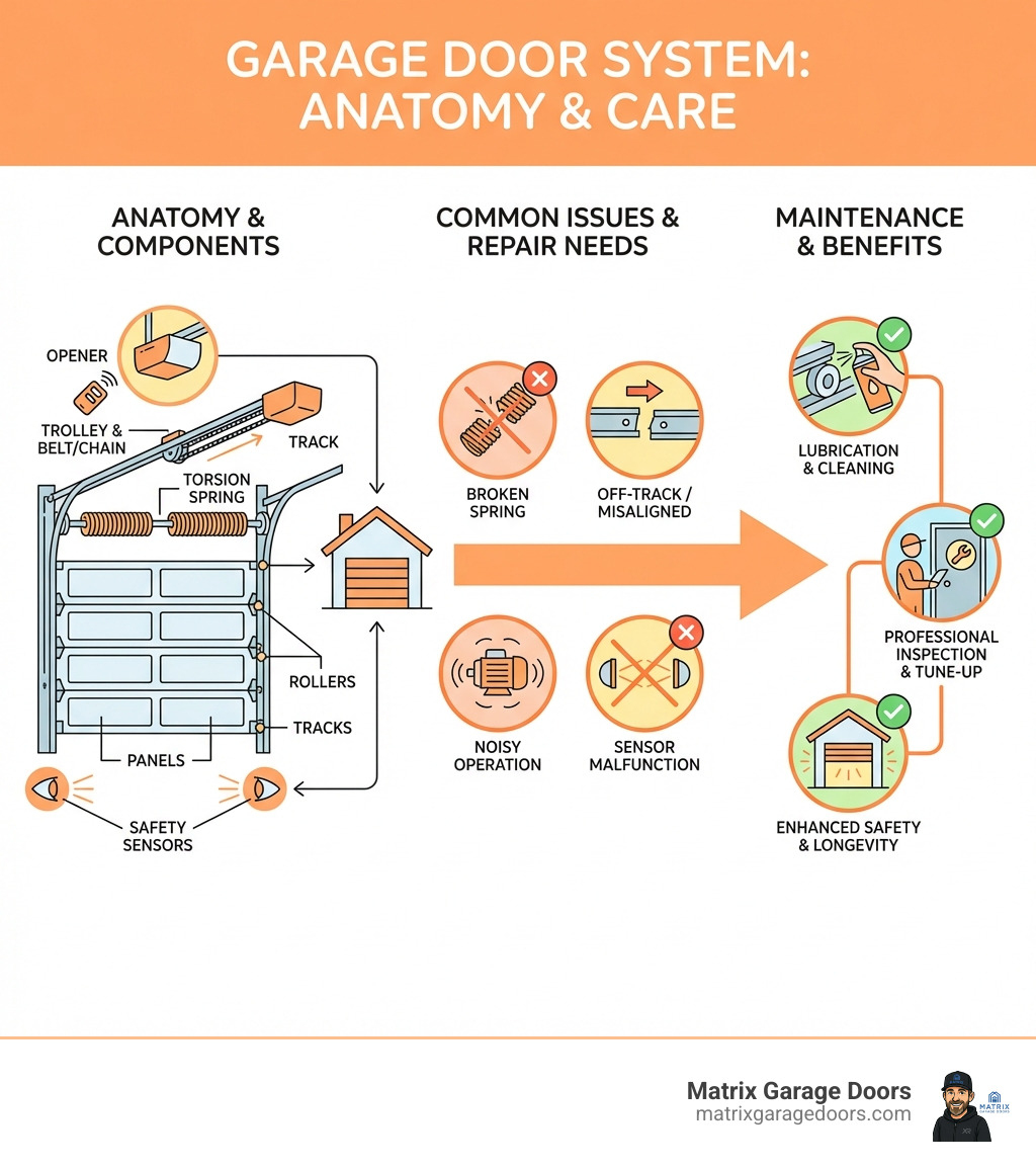 Friendly technician explaining a garage door repair to a homeowner - garage door repair in lancaster Friendly technician explaining a garage door repair to a homeowner - garage door repair in lancaster