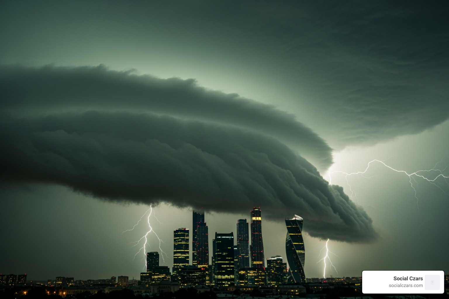 Image of a storm cloud over a city skyline to represent a reputation crisis - Online Reputation Repair Best Agency NYC Image of a storm cloud over a city skyline to represent a reputation crisis - Online Reputation Repair Best Agency NYC