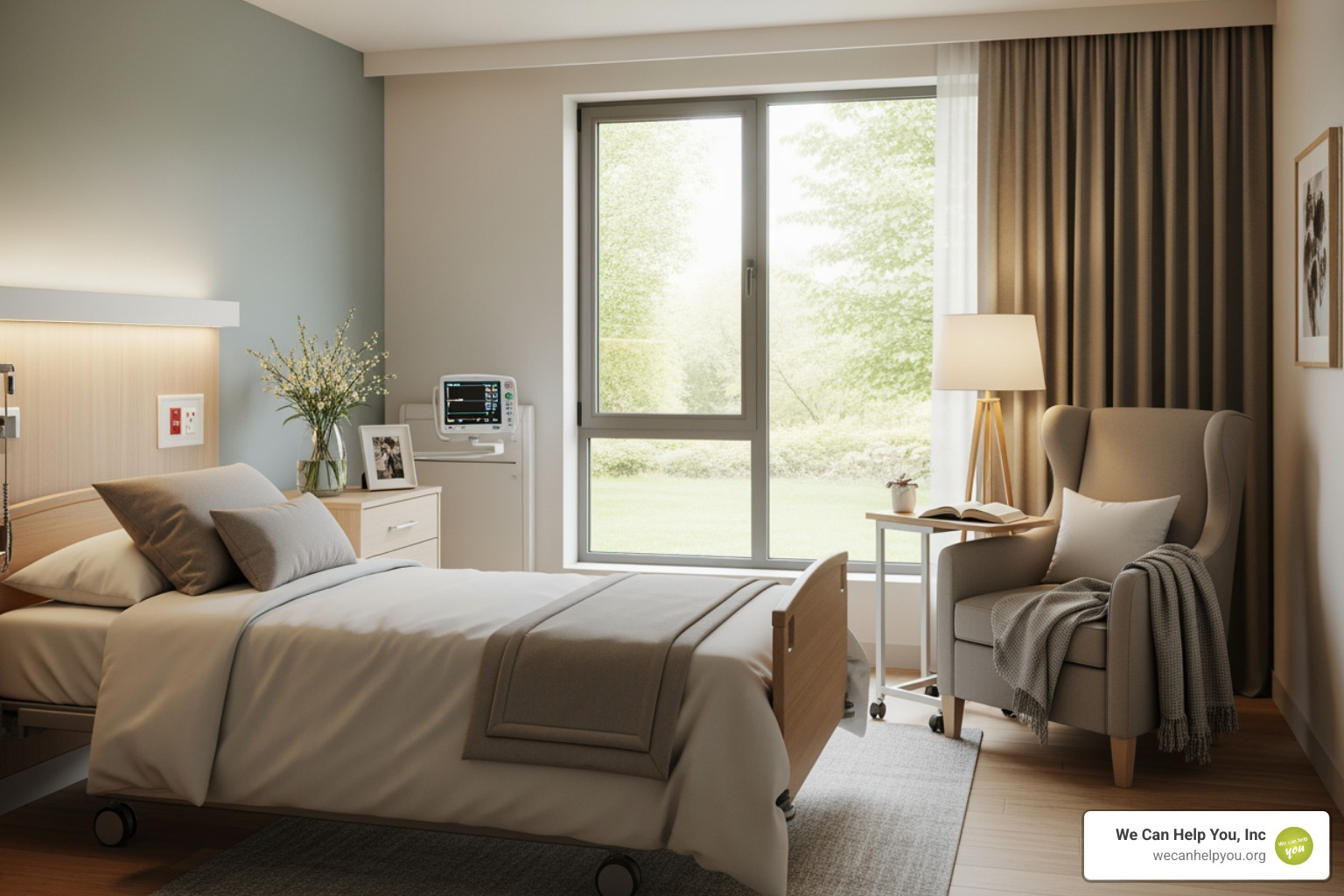 A comfortable, private room in a hospice inpatient facility - how much does medicare pay hospice per day
