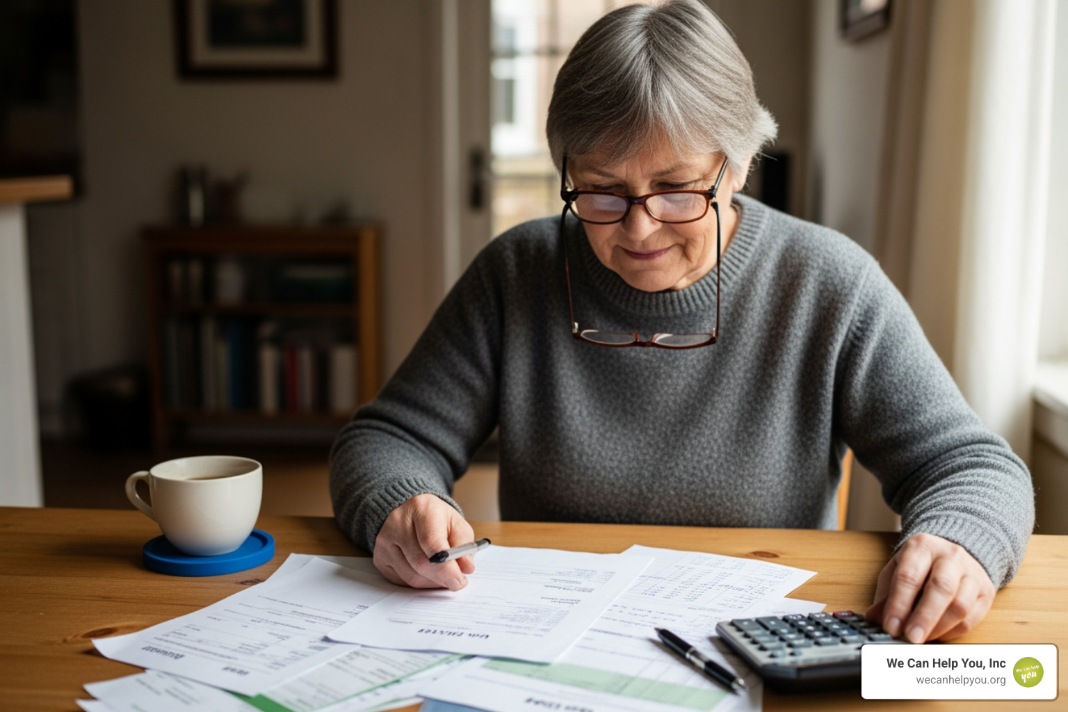 person calculating their budget - medicare advantage pros cons
