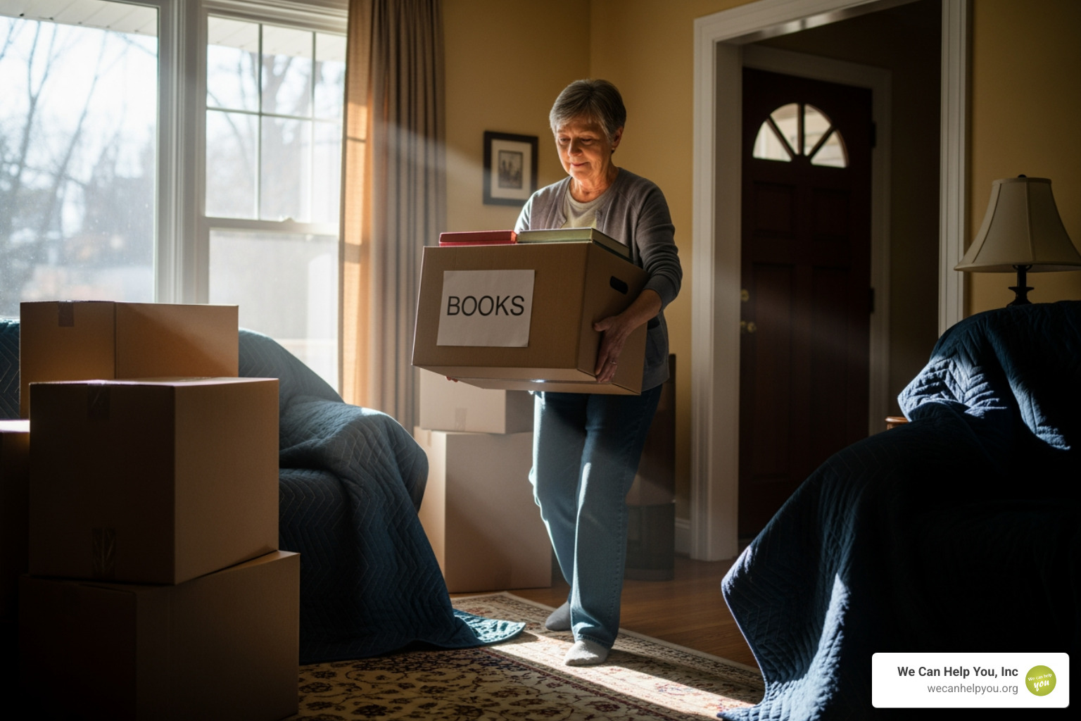 person moving boxes to represent a life change - Medicare enrollment periods explained