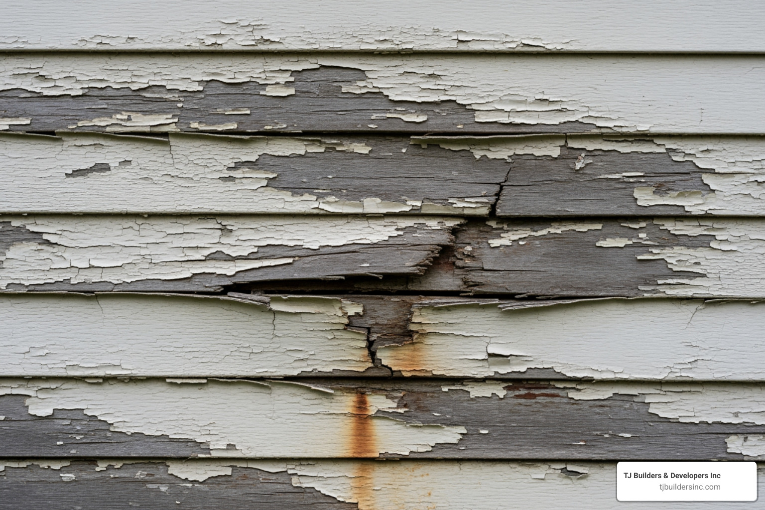 Damaged siding showing clear signs of wear like cracks and warping - Exterior siding installation