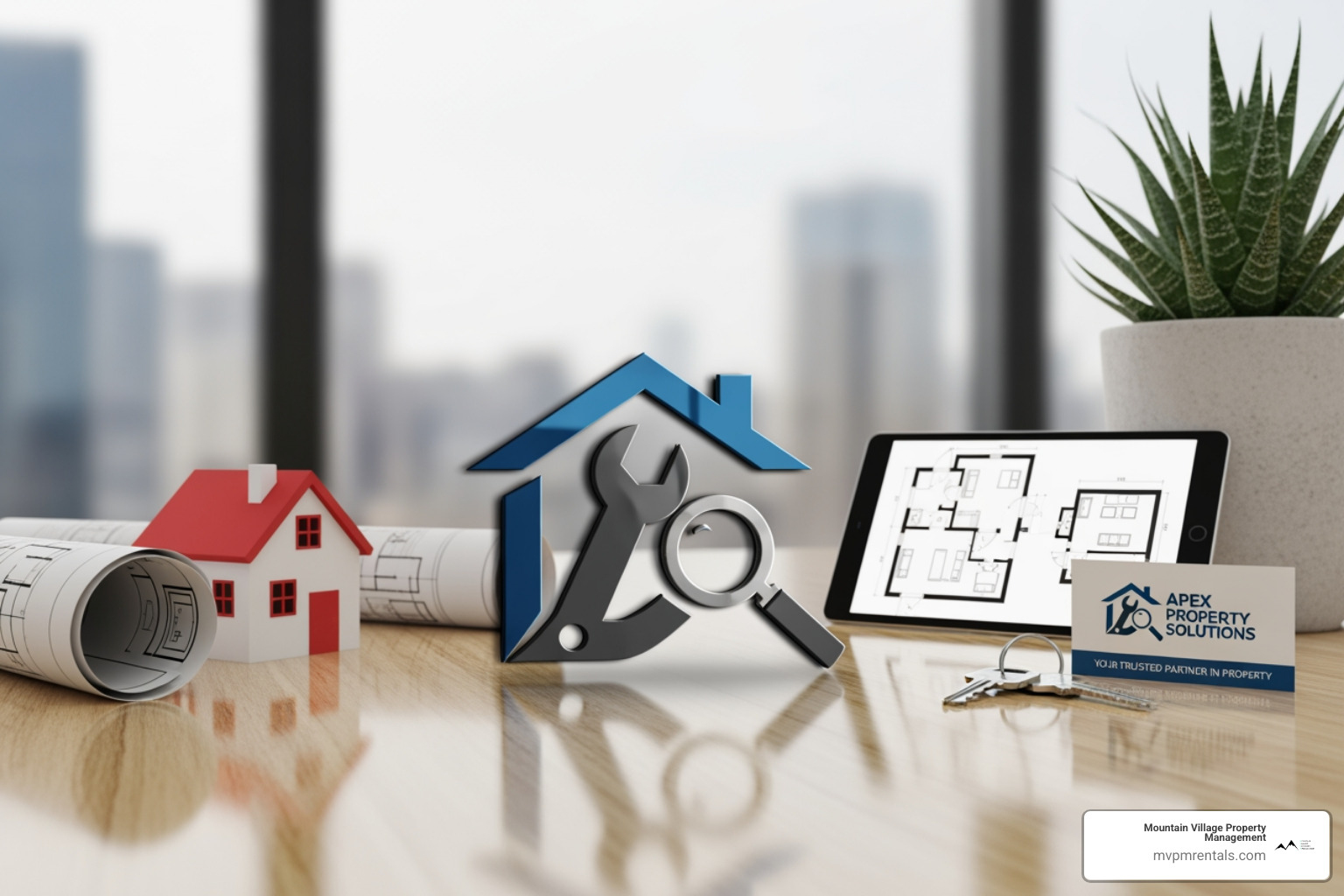 relaxed property owner looking at a positive financial report on a tablet - property services company