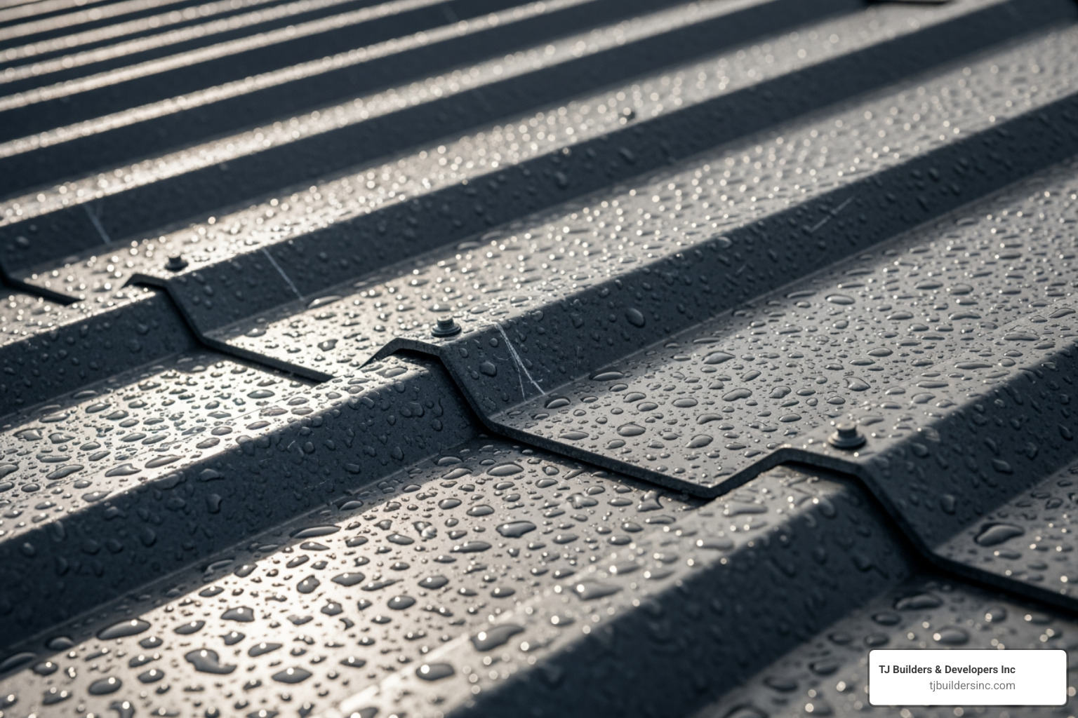 close-up of a metal roof panel showing its texture and durability - metal roofing contractors near me close-up of a metal roof panel showing its texture and durability - metal roofing contractors near me