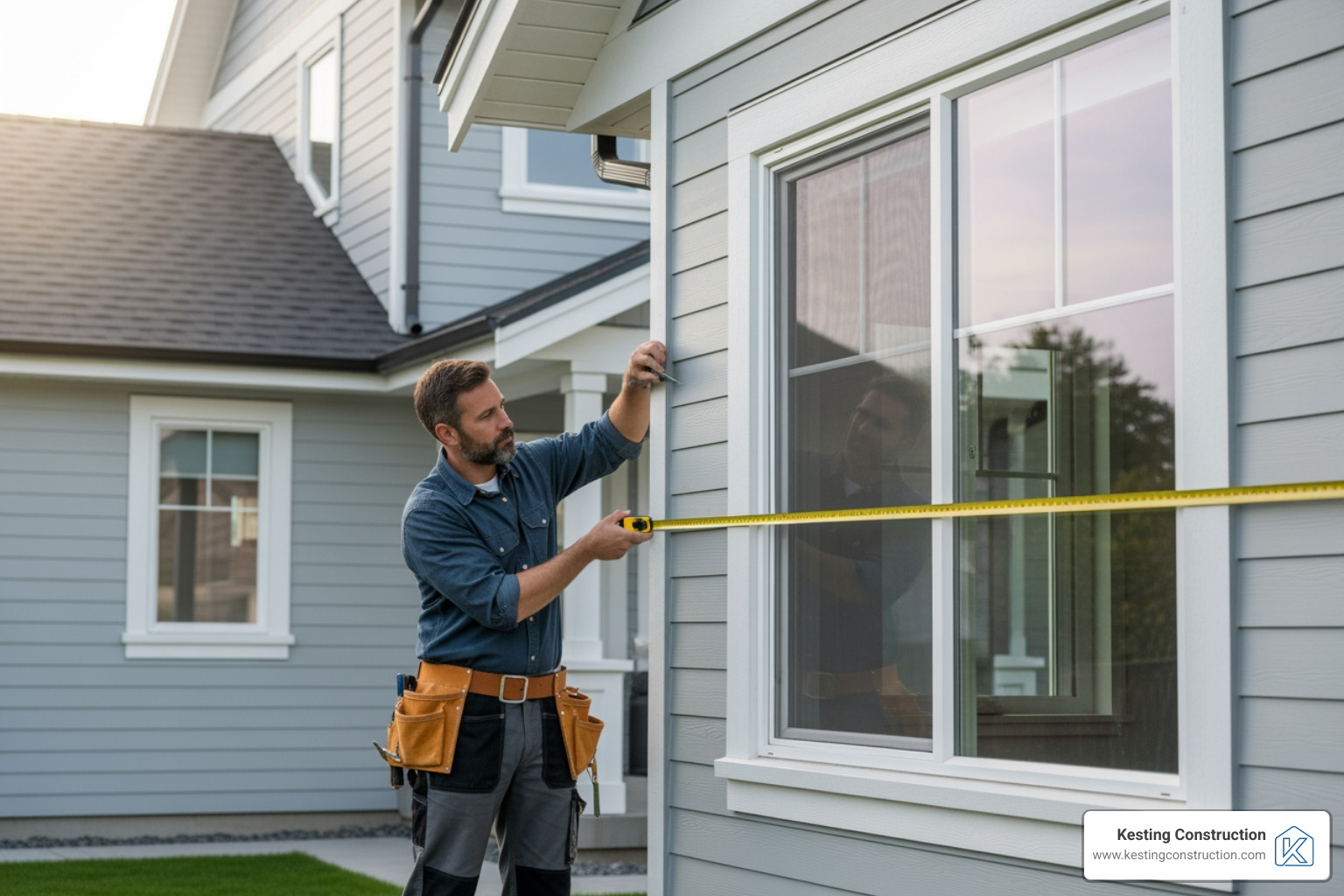 contractor measuring exterior wall - cost to have vinyl siding installed contractor measuring exterior wall - cost to have vinyl siding installed