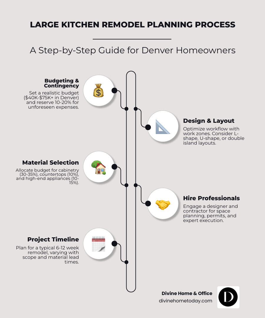 mastering the kitchen remodel order of operations for... Detailed Guide To Planning A Large Kitchen Remodel | Divine Home ...