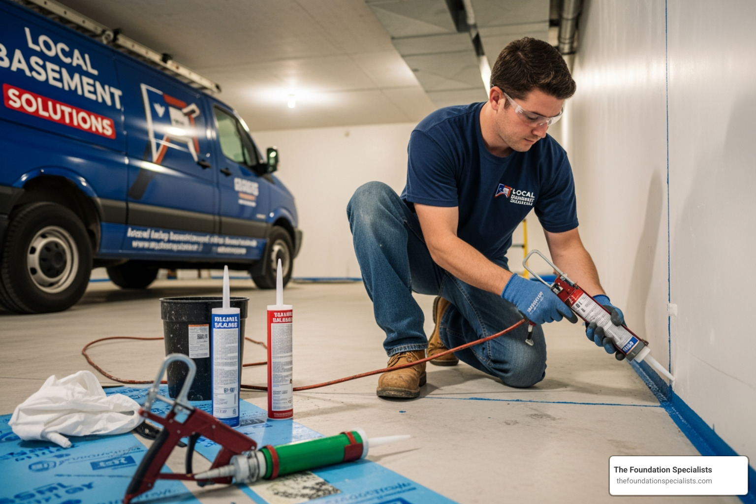 efflorescence on a concrete basement wall - basement sealer near me