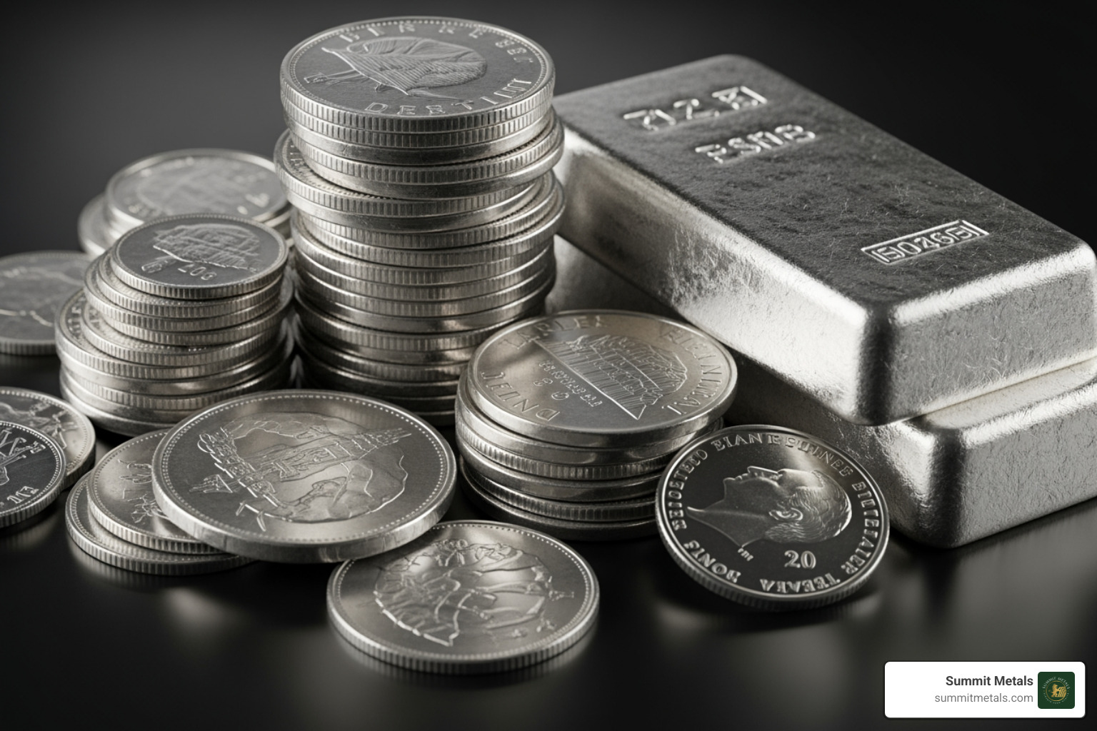 silver coins and bars - buying selling silver