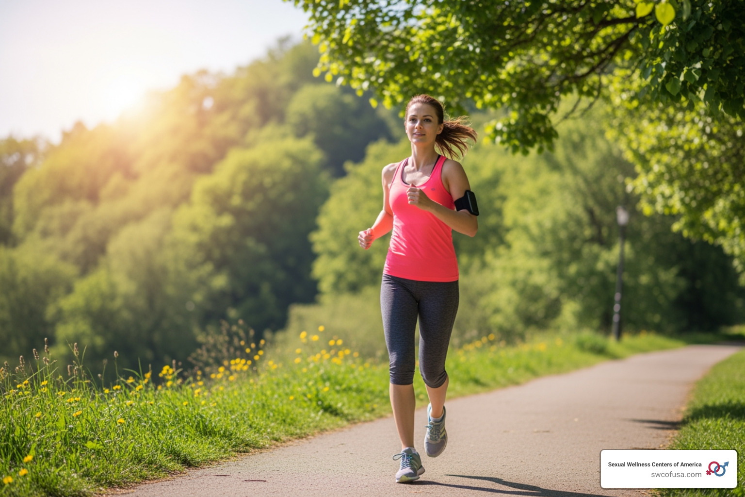 woman jogging in a park - who needs vaginal rejuvenation woman jogging in a park - who needs vaginal rejuvenation