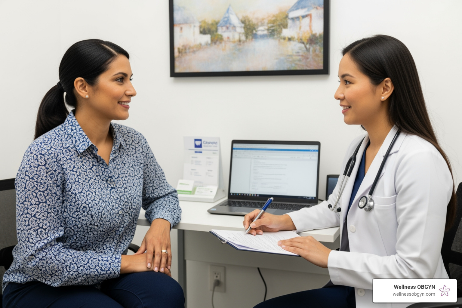 Woman consulting with healthcare provider - 14 methods of contraception