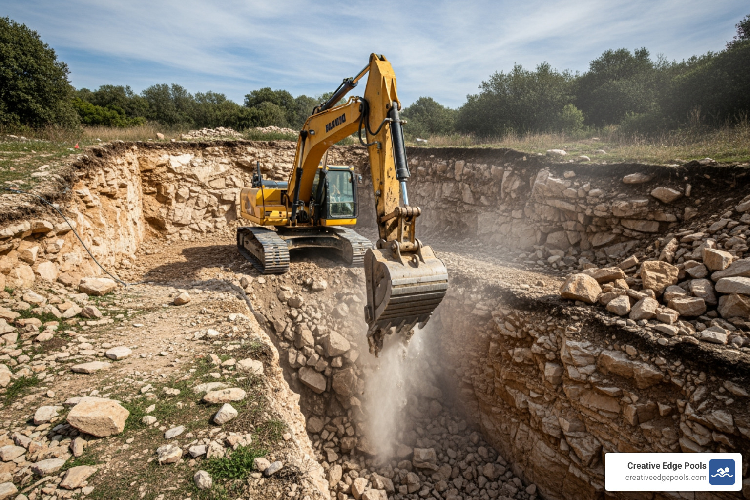 pool excavation in rocky terrain - Cost of pool installation pool excavation in rocky terrain - Cost of pool installation