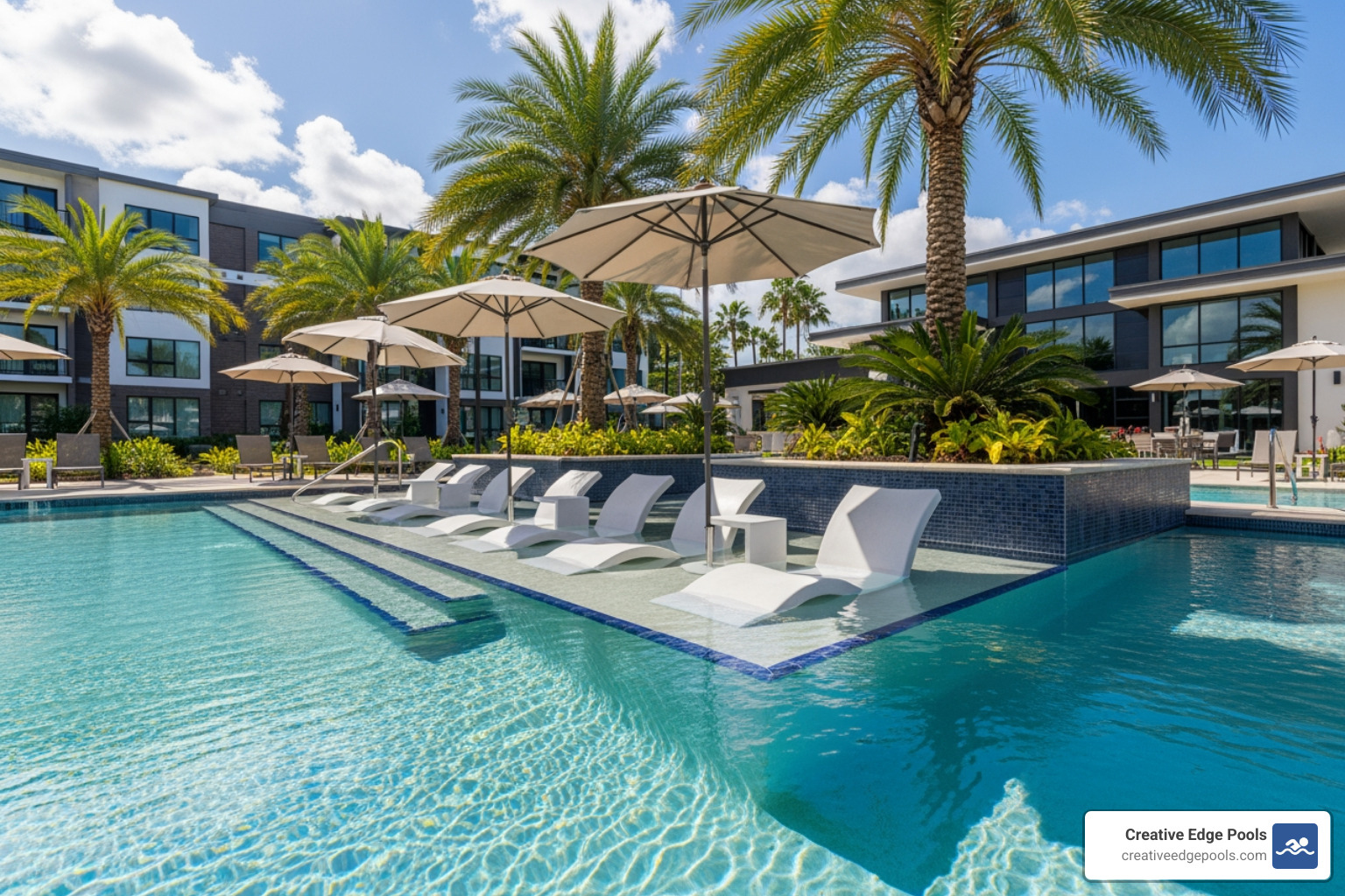 pool with a tanning ledge and umbrellas - beautiful backyard pools pool with a tanning ledge and umbrellas - beautiful backyard pools