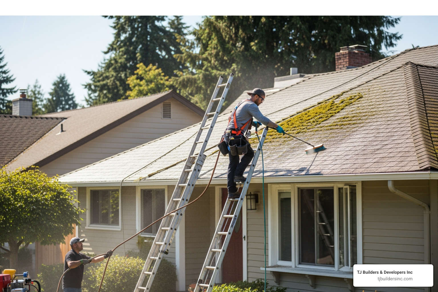 professional soft washing equipment - roof cleaning near me