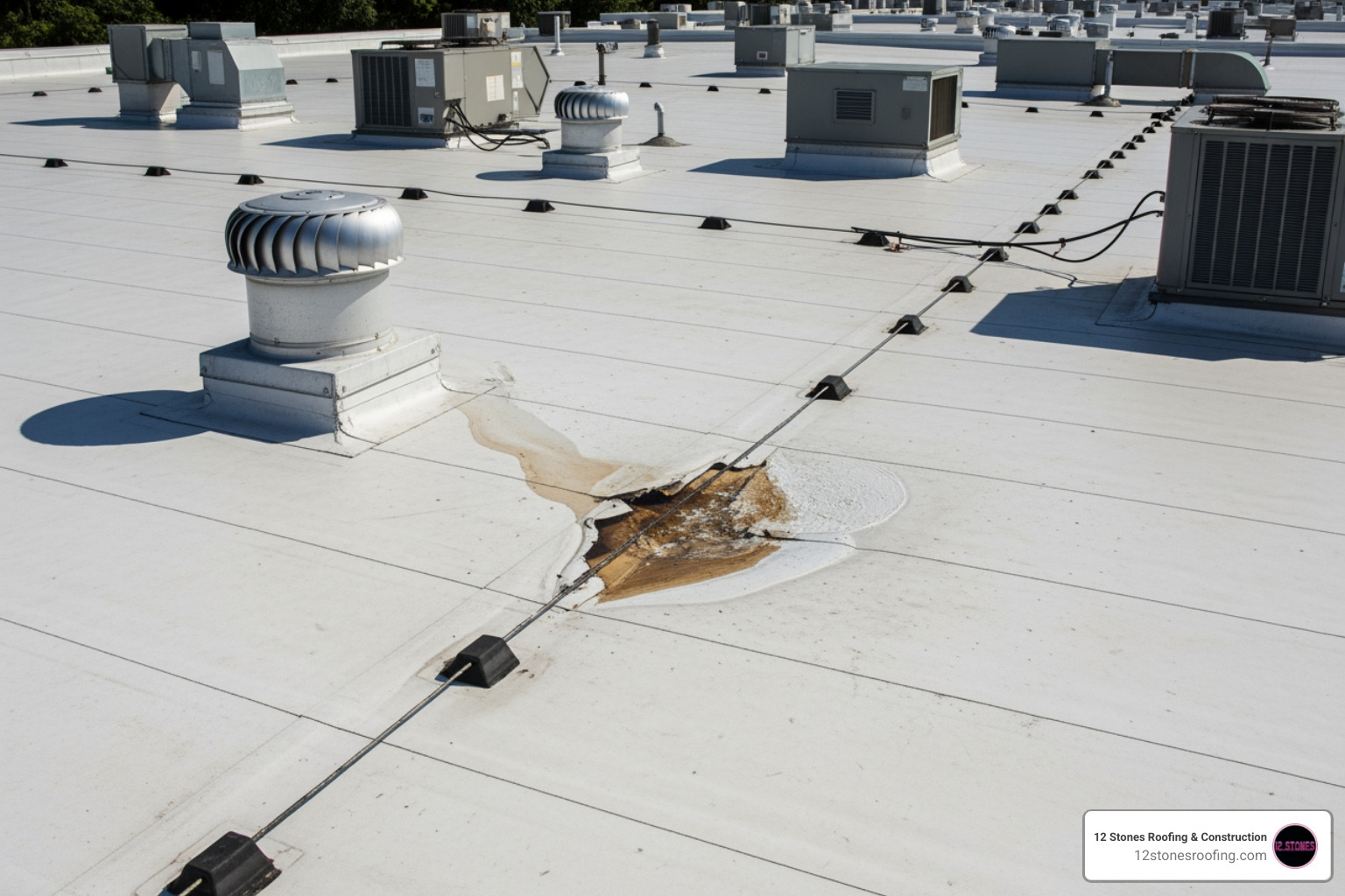 Leaking TPO roof - TPO roof membrane problems Leaking TPO roof - TPO roof membrane problems