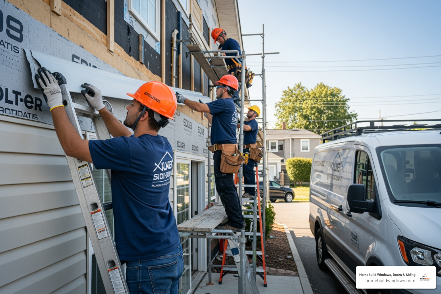 contractor showing portfolio - Professional siding company