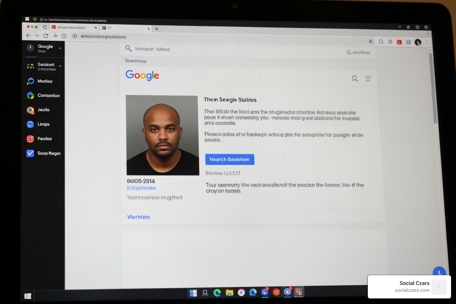 Google search results page showing a mugshot - Google Reputation Repair for Arrests Google search results page showing a mugshot - Google Reputation Repair for Arrests
