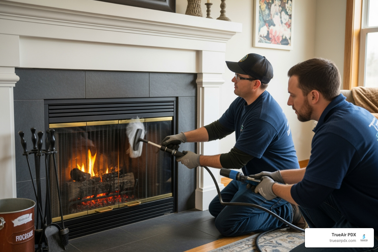 creosote buildup in a flue - fireplace cleaning Portland creosote buildup in a flue - fireplace cleaning Portland