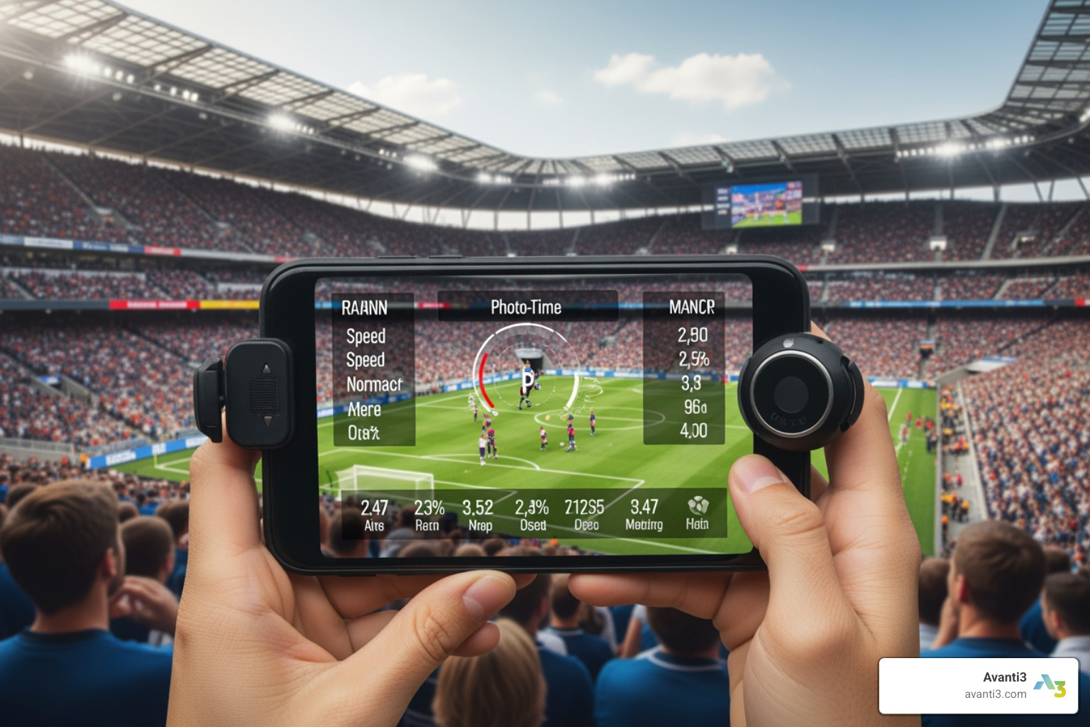 fan using AR to view player stats - digital experiences for fan engagement fan using AR to view player stats - digital experiences for fan engagement