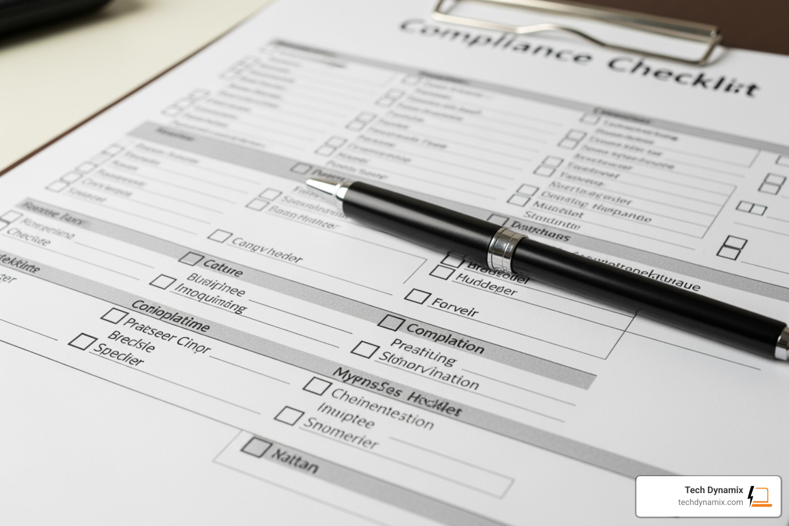 Detailed compliance checklist - auditing it security policy compliance