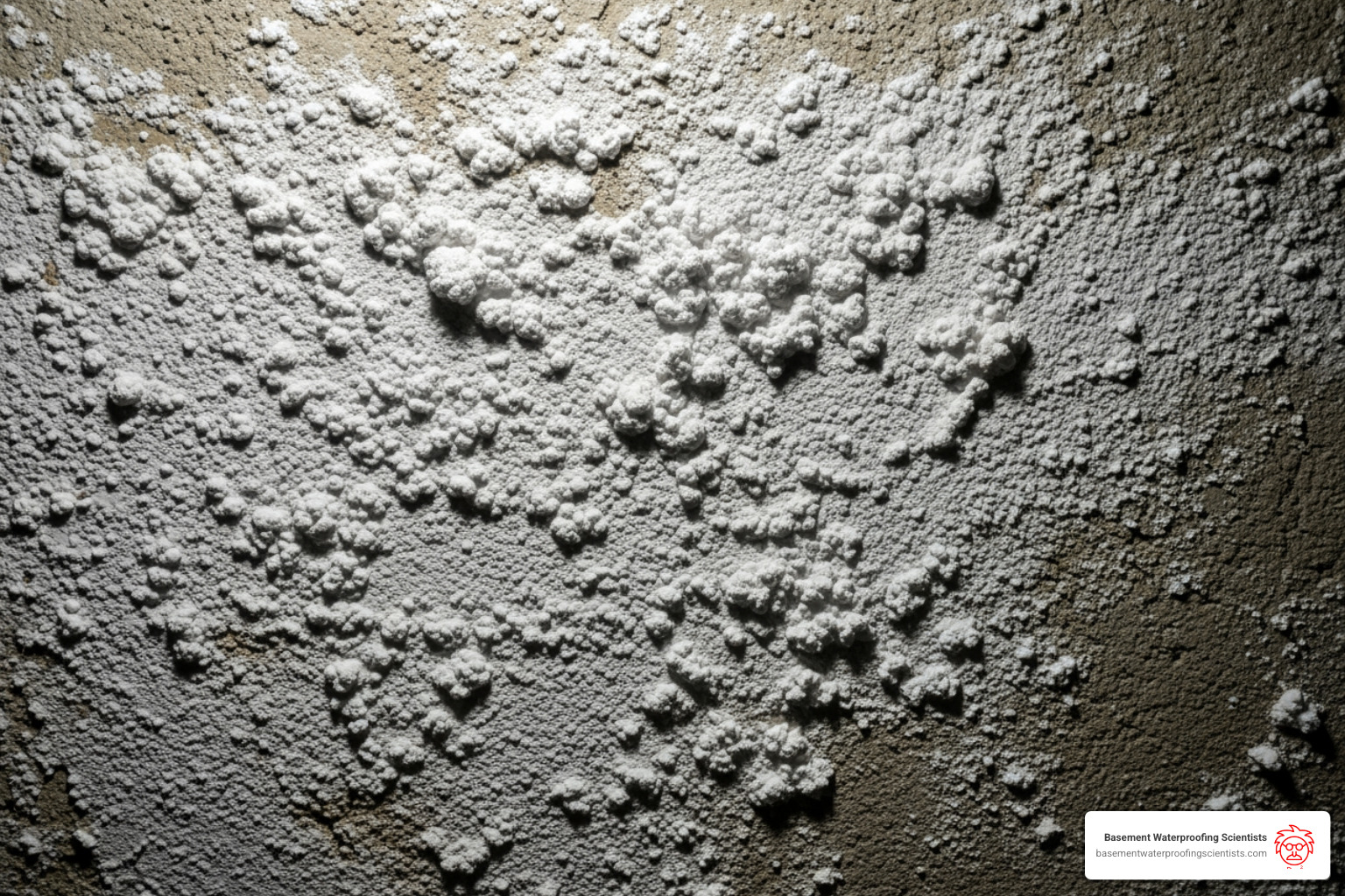 efflorescence - water in basement