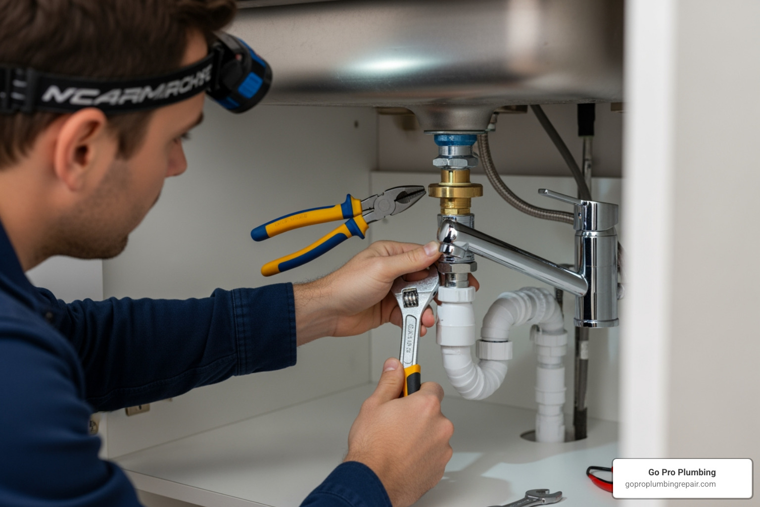 under-sink plumbing and shut-off valves - install sink faucet
