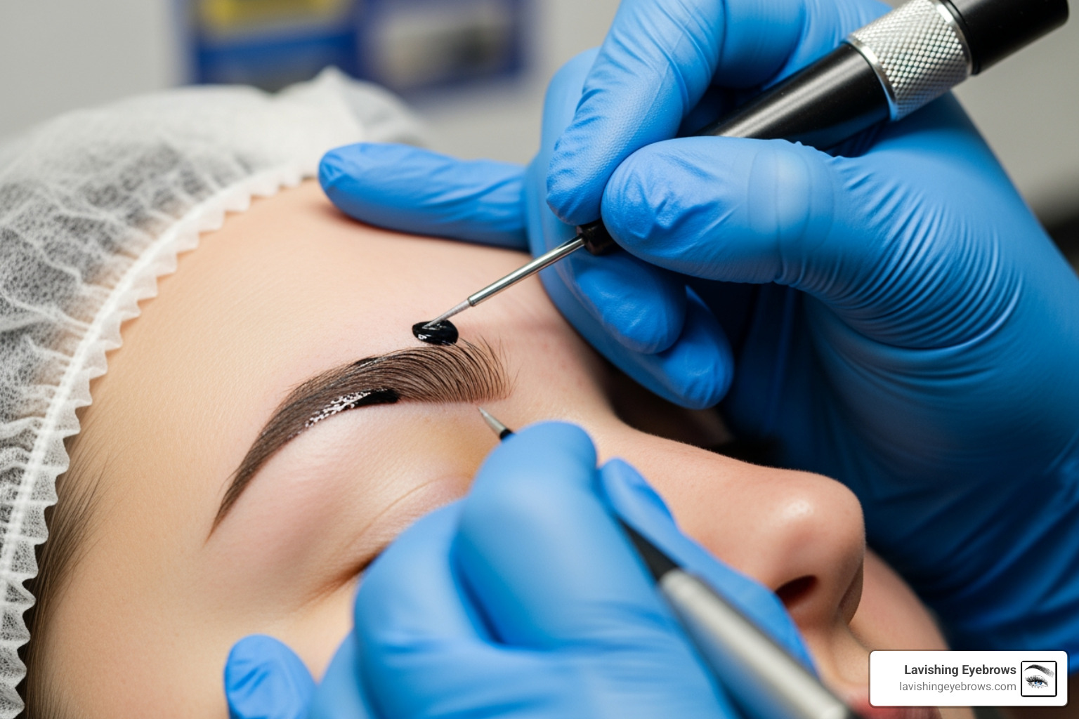 pigment application process for semi-permanent eyebrows - Eyebrow semi permanent