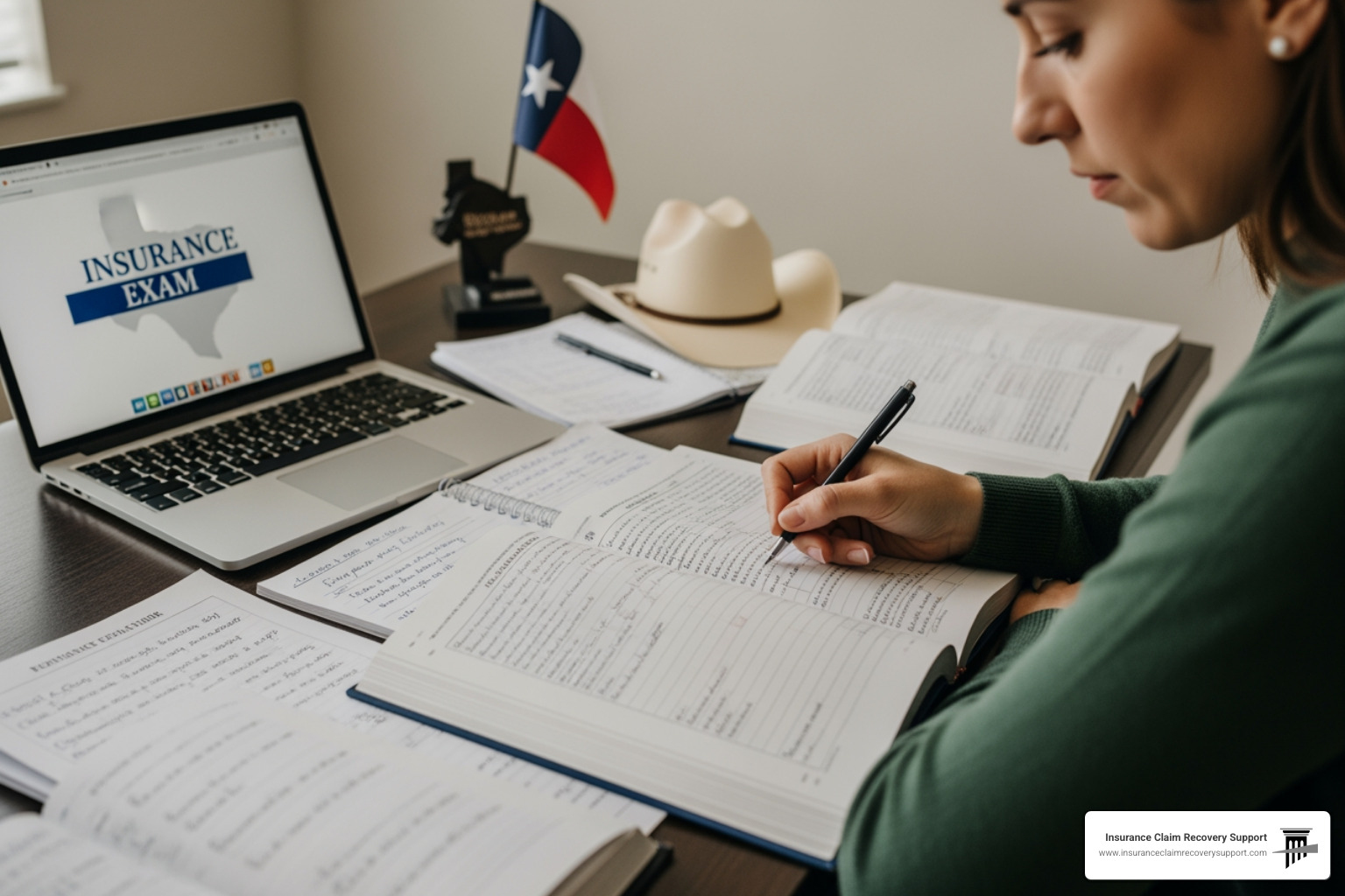 a candidate preparing for the Texas insurance exam - texas public adjuster license exam