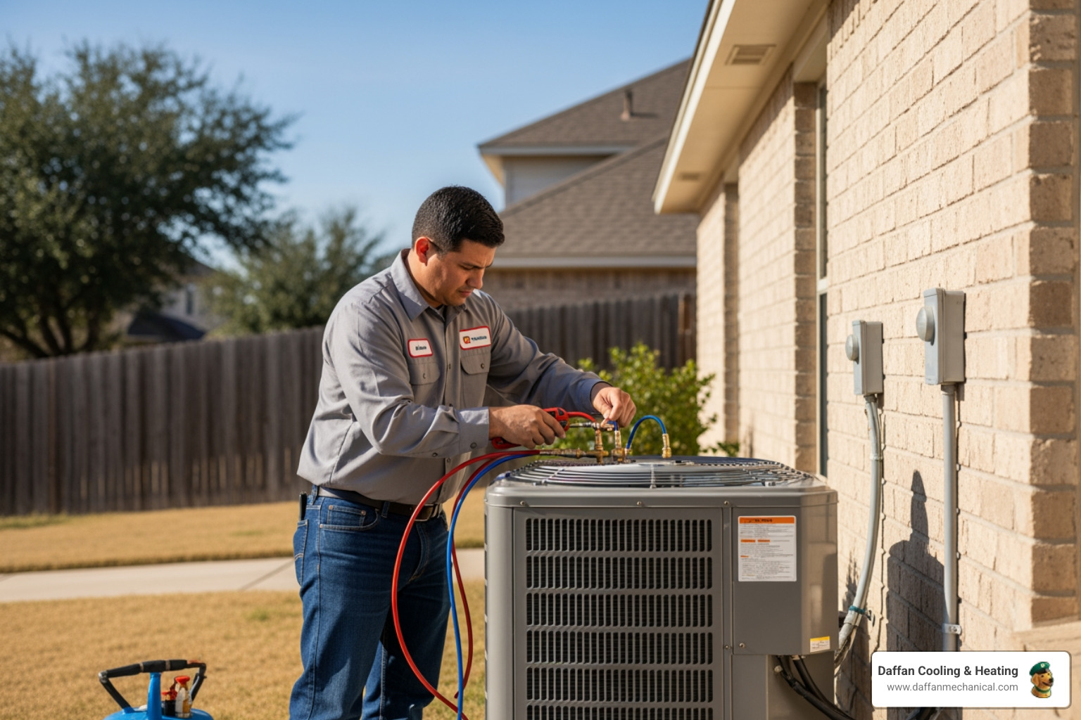 modern air conditioning unit outside a Texas home - ac installation in acton tx modern air conditioning unit outside a Texas home - ac installation in acton tx