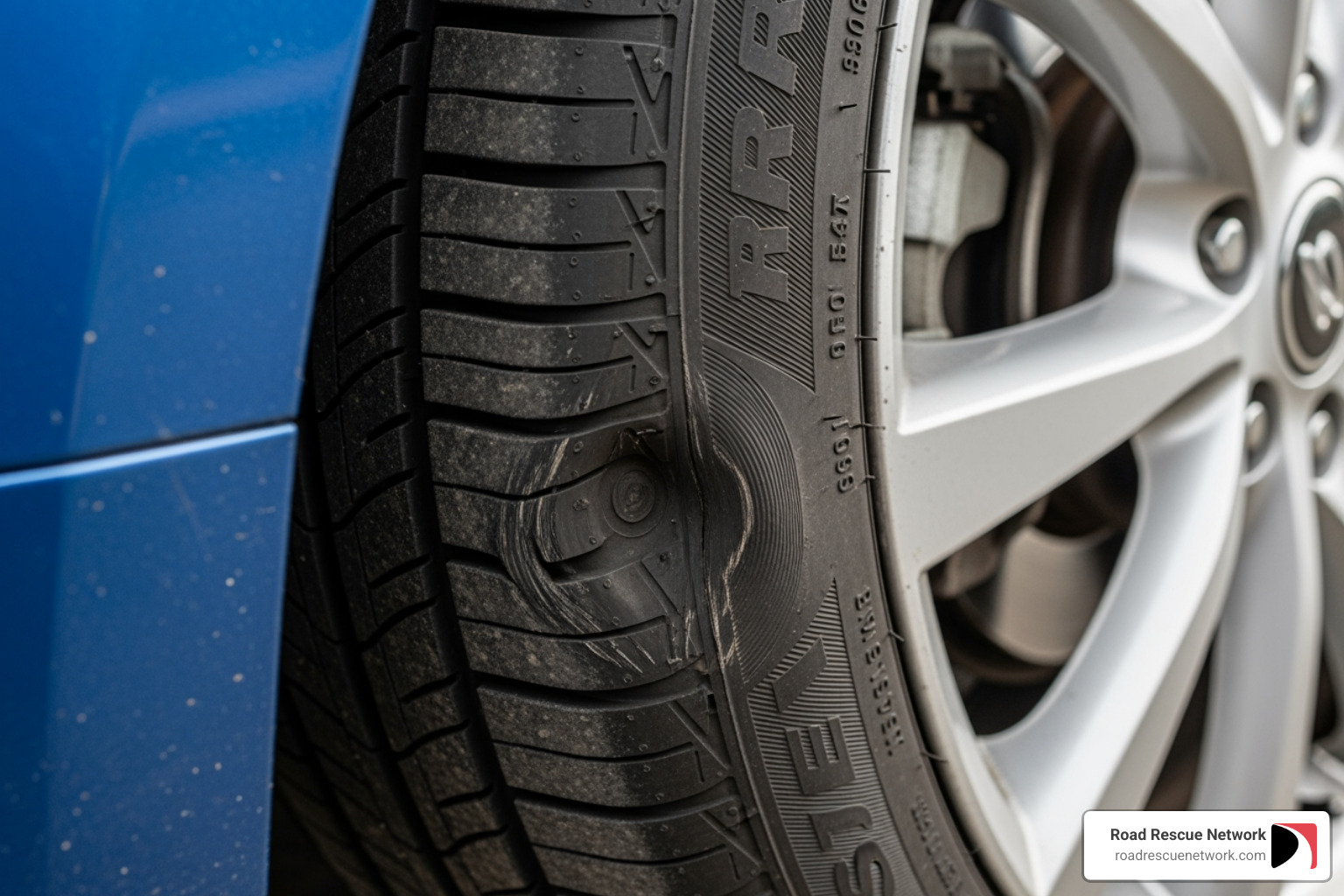 tire with sidewall bulge - Puncture repair service