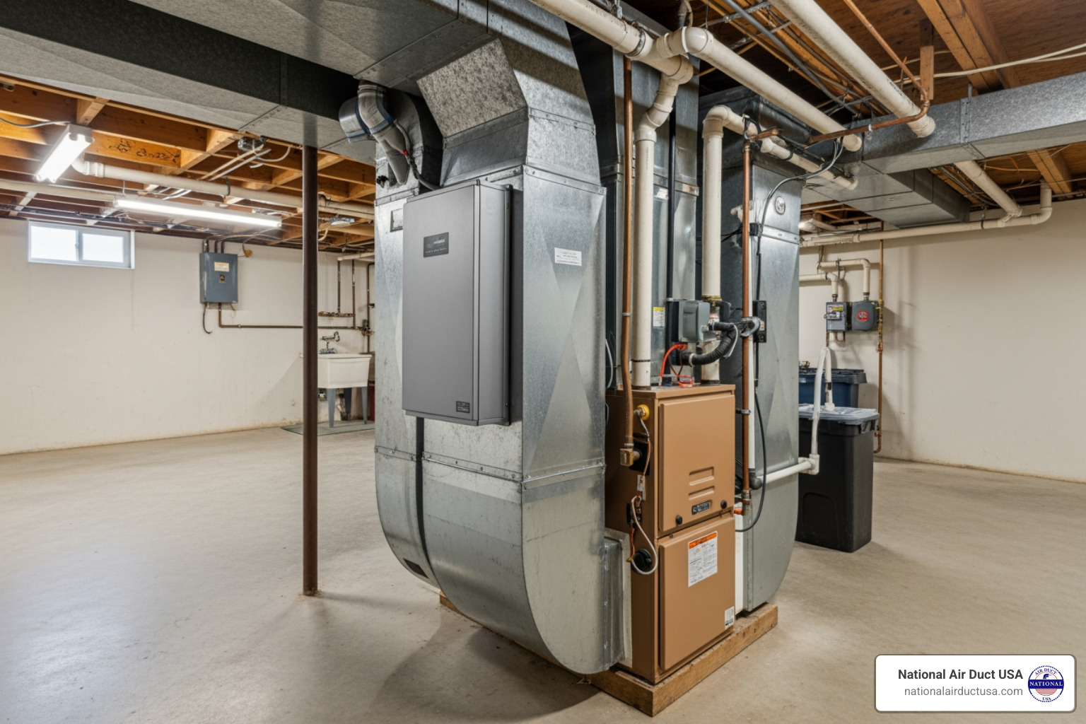 whole-house system integrated into a furnace - air purifier installation