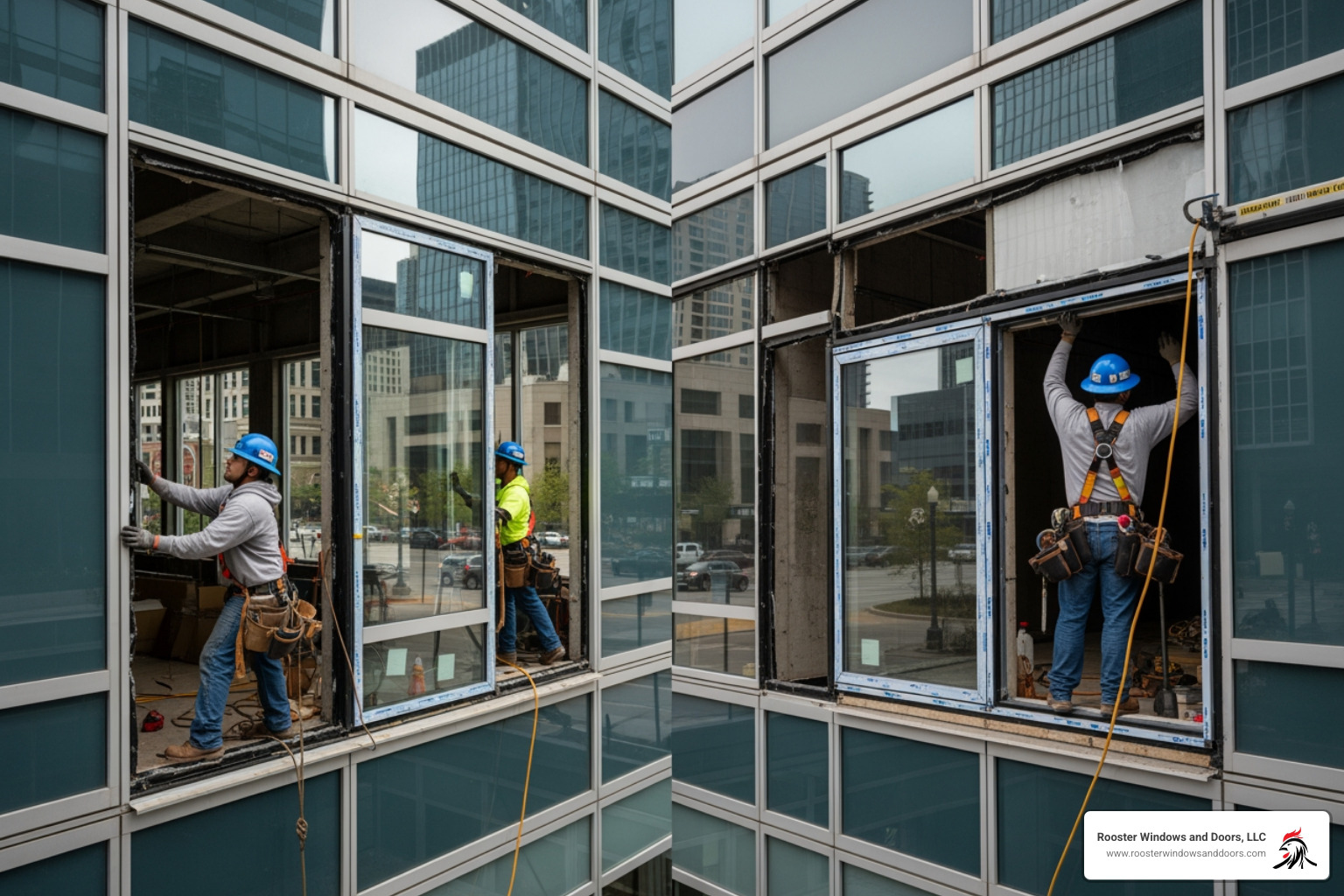 secure glass storefront - commercial window replacement in chicago