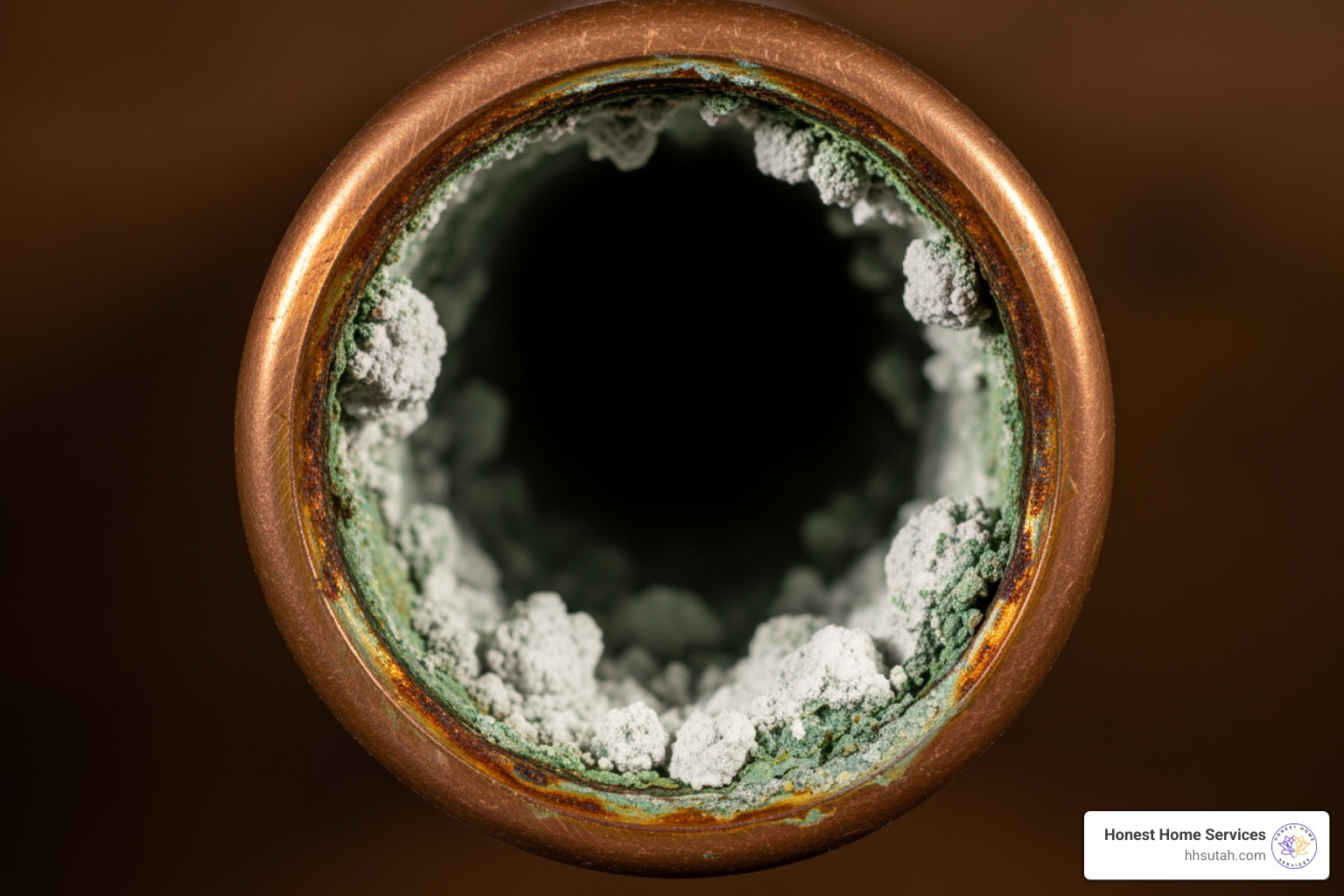 mineral buildup in a copper pipe - plumbing salt lake city mineral buildup in a copper pipe - plumbing salt lake city