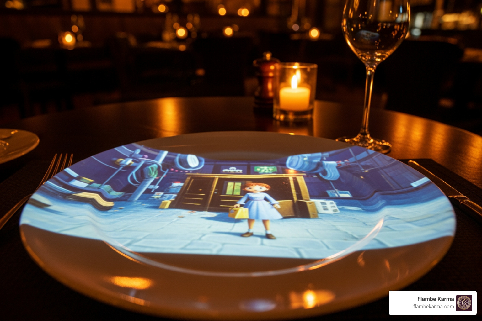 3D mapping on a dinner plate - fun restaurant experiences