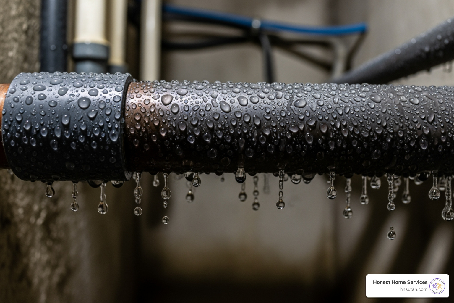 condensation on cold water pipes - fix leaking water heater condensation on cold water pipes - fix leaking water heater