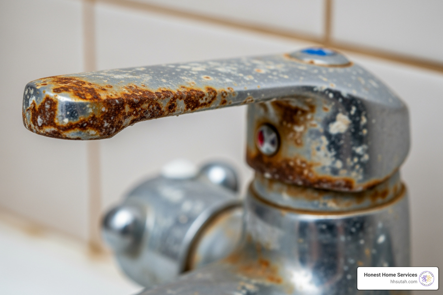 Corroded bathroom faucet handle - faucet repair salt lake city Corroded bathroom faucet handle - faucet repair salt lake city