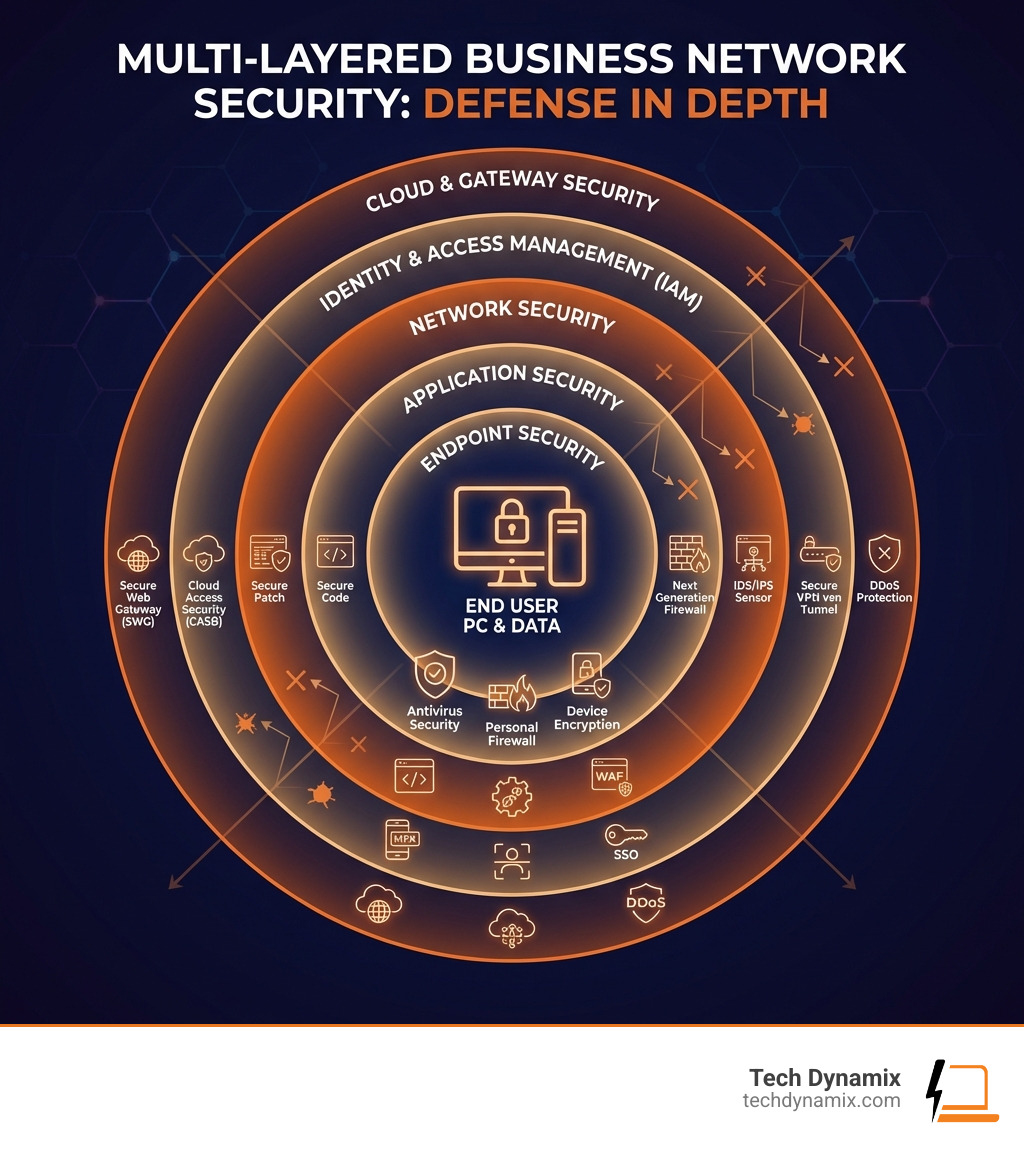 layered security architecture - business network security