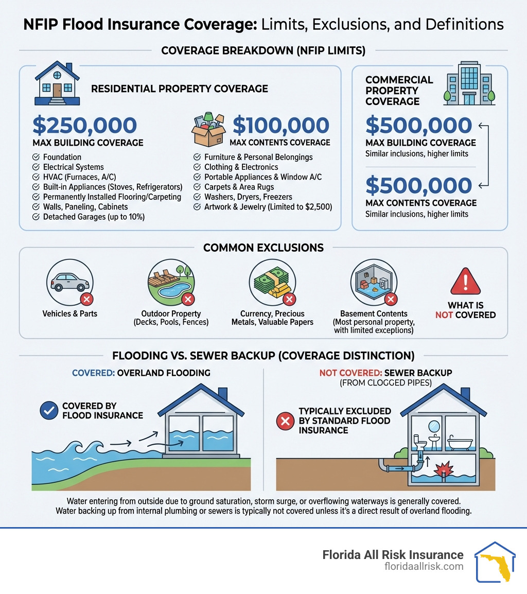 Nfip Covers what does flood insurance cover: Essential 250K Protection