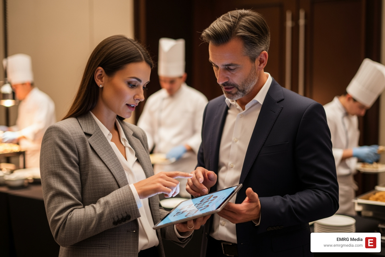 event planner coordinating catering - full service event planning