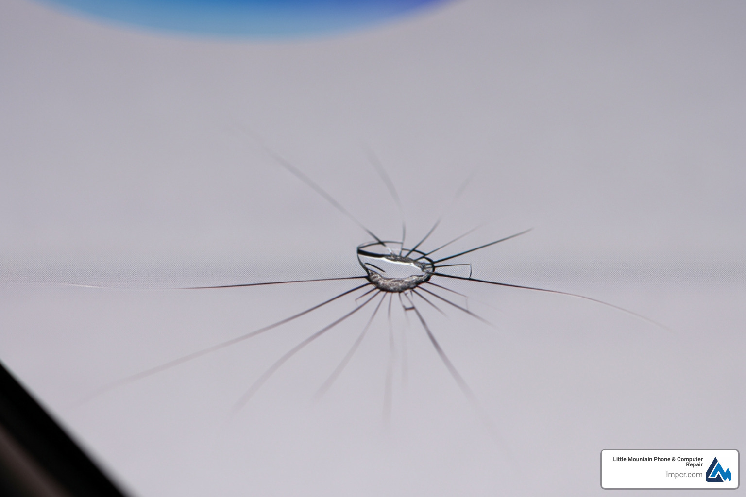 phone with a minor glass chip - phone screen repair