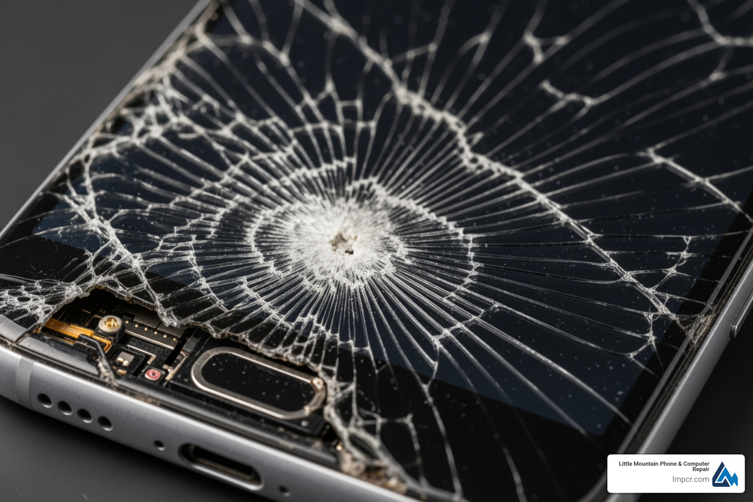 cracked smartphone screen - Mobile phone fix