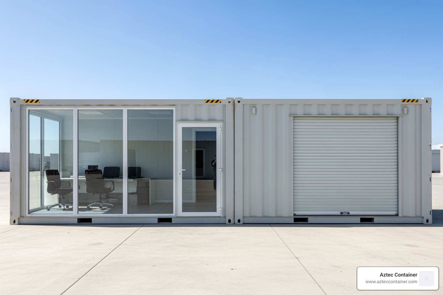 40ft office/storage combo - insulated mobile office container for businesses