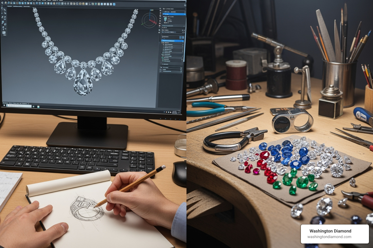 jewelry design process - custom design consultation