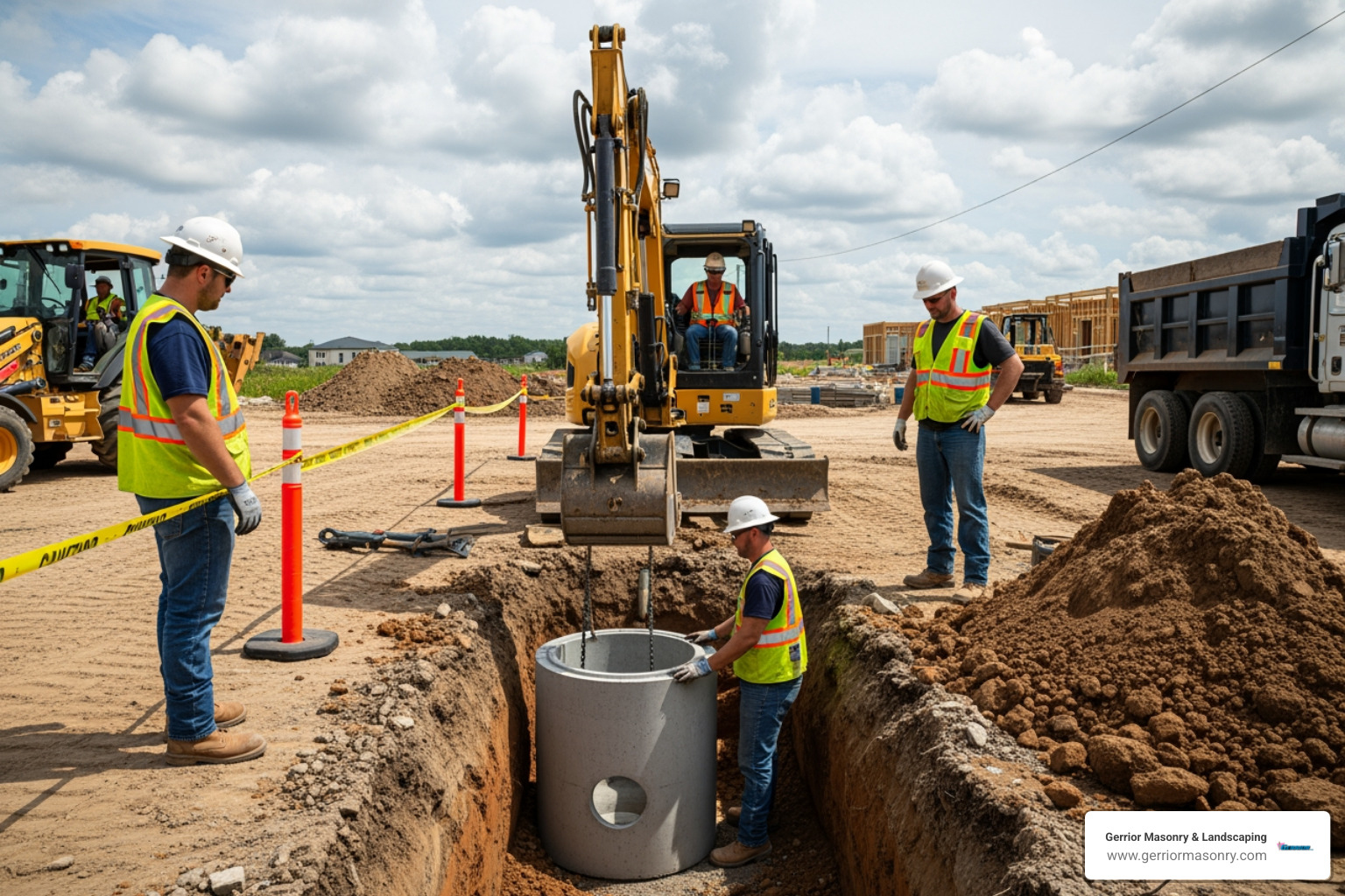 catch basin installation commercial property - Stormwater drainage solutions