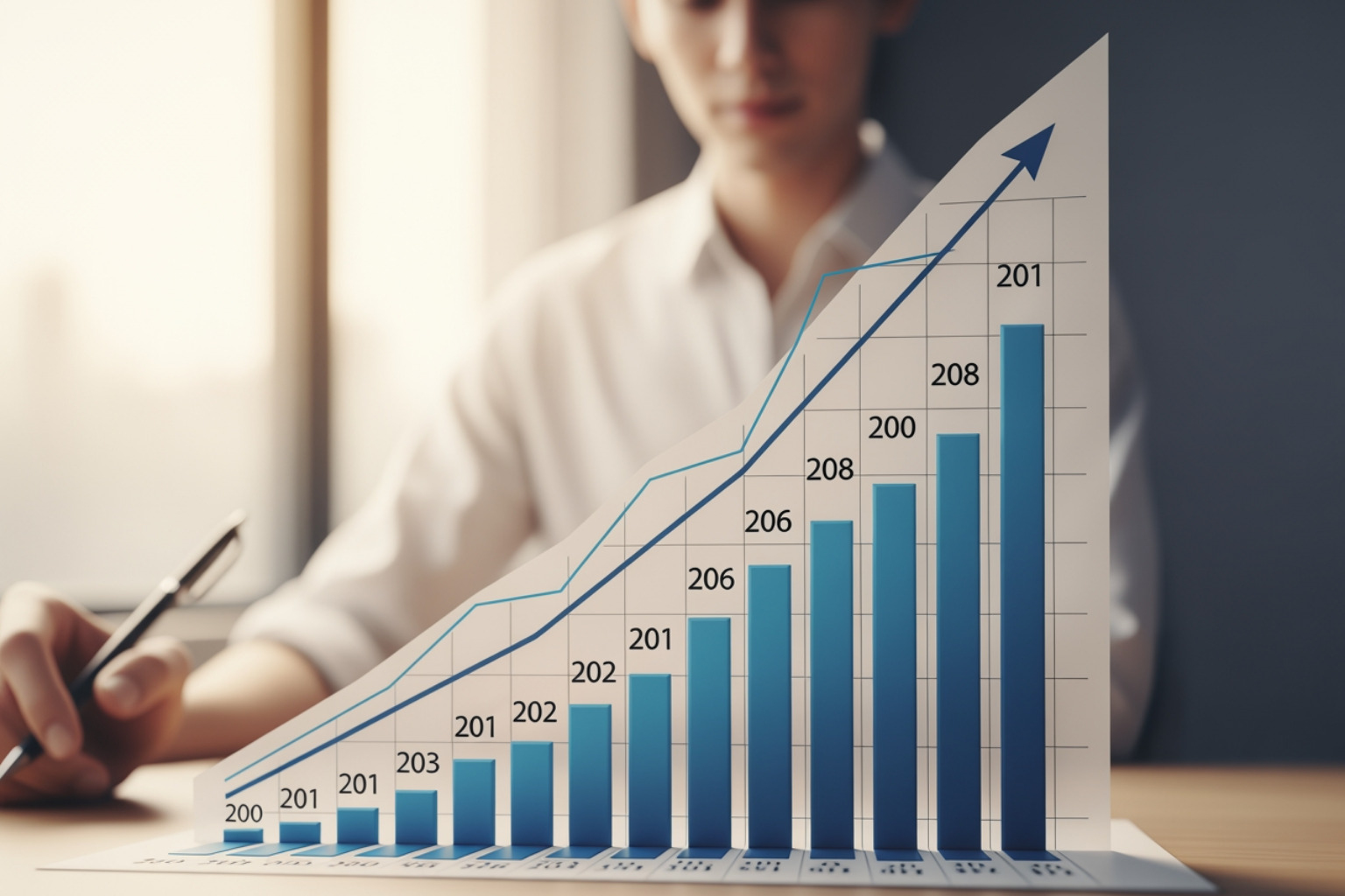 rising growth chart - data driven content strategy