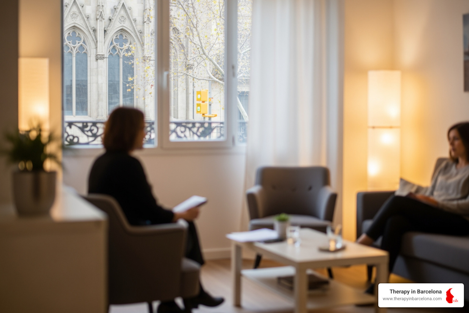 A welcoming, professional therapy office - English speaking therapists Barcelona A welcoming, professional therapy office - English speaking therapists Barcelona