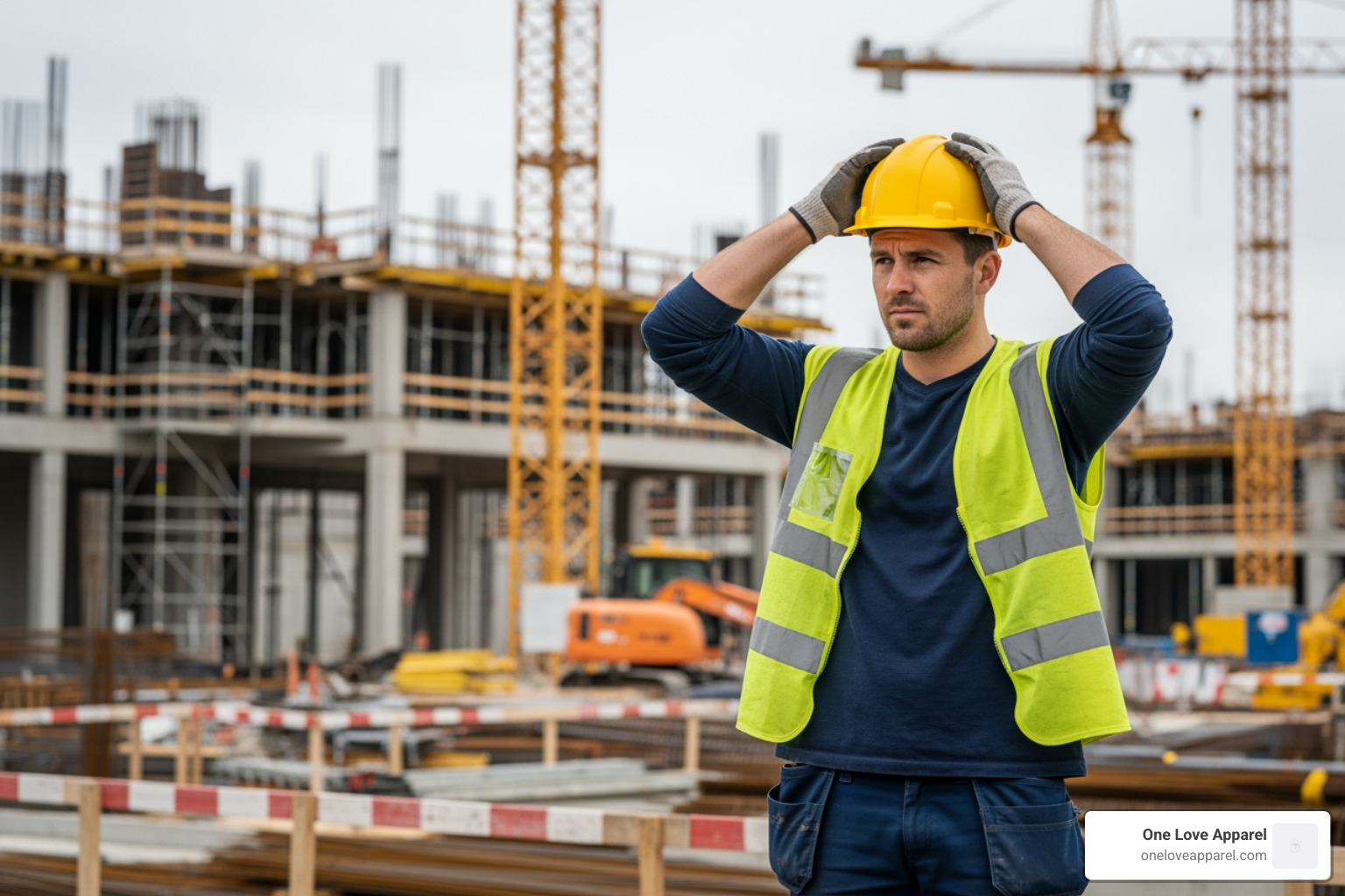 construction worker adjusting hard hat - how to make a hard hat more comfortable