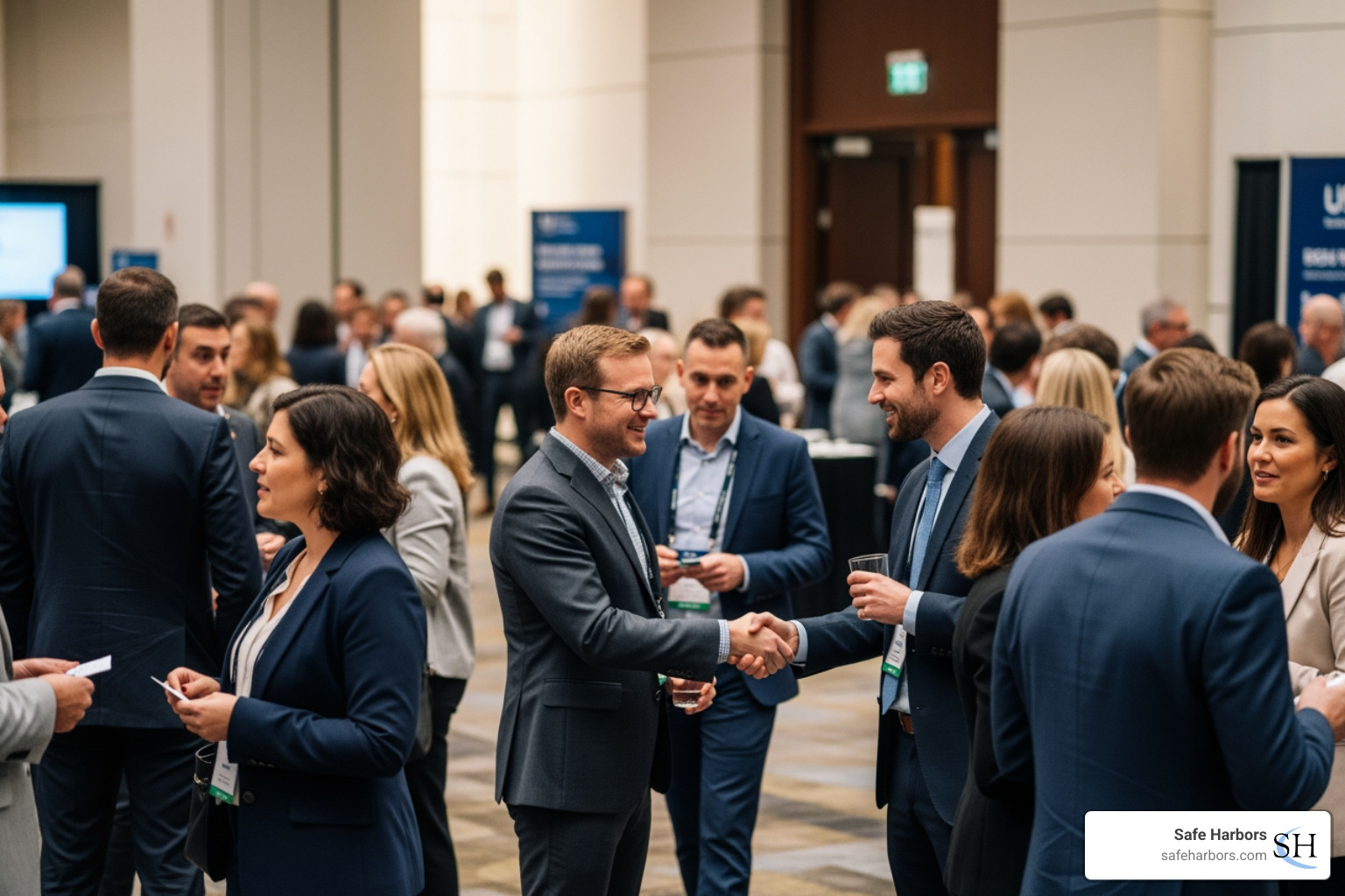 professional networking at a global travel summit - business travel conferences