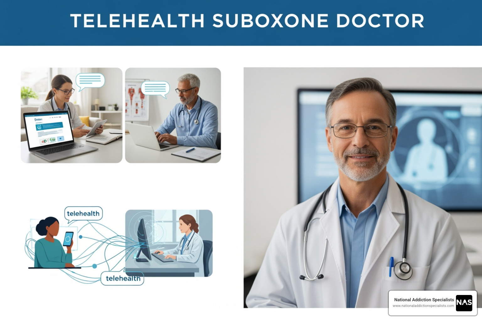 Smartphone app interface for telehealth treatment - Telehealth Suboxone Doctor