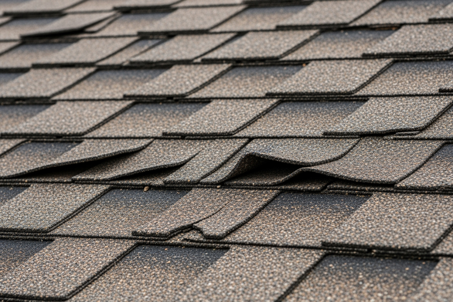 damaged asphalt shingles showing granule loss and curling edges - quality roof repair damaged asphalt shingles showing granule loss and curling edges - quality roof repair