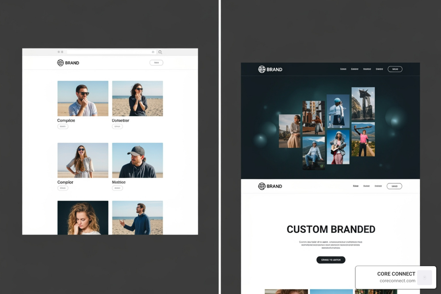 Comparing generic website templates with custom-built layouts focused on brand identity and conversion - custom website design Charleston Comparing generic website templates with custom-built layouts focused on brand identity and conversion - custom website design Charleston